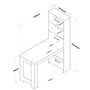 Hanah Home BJ113 - 2621 Mesa de Maquillaje Nogal y Blanco